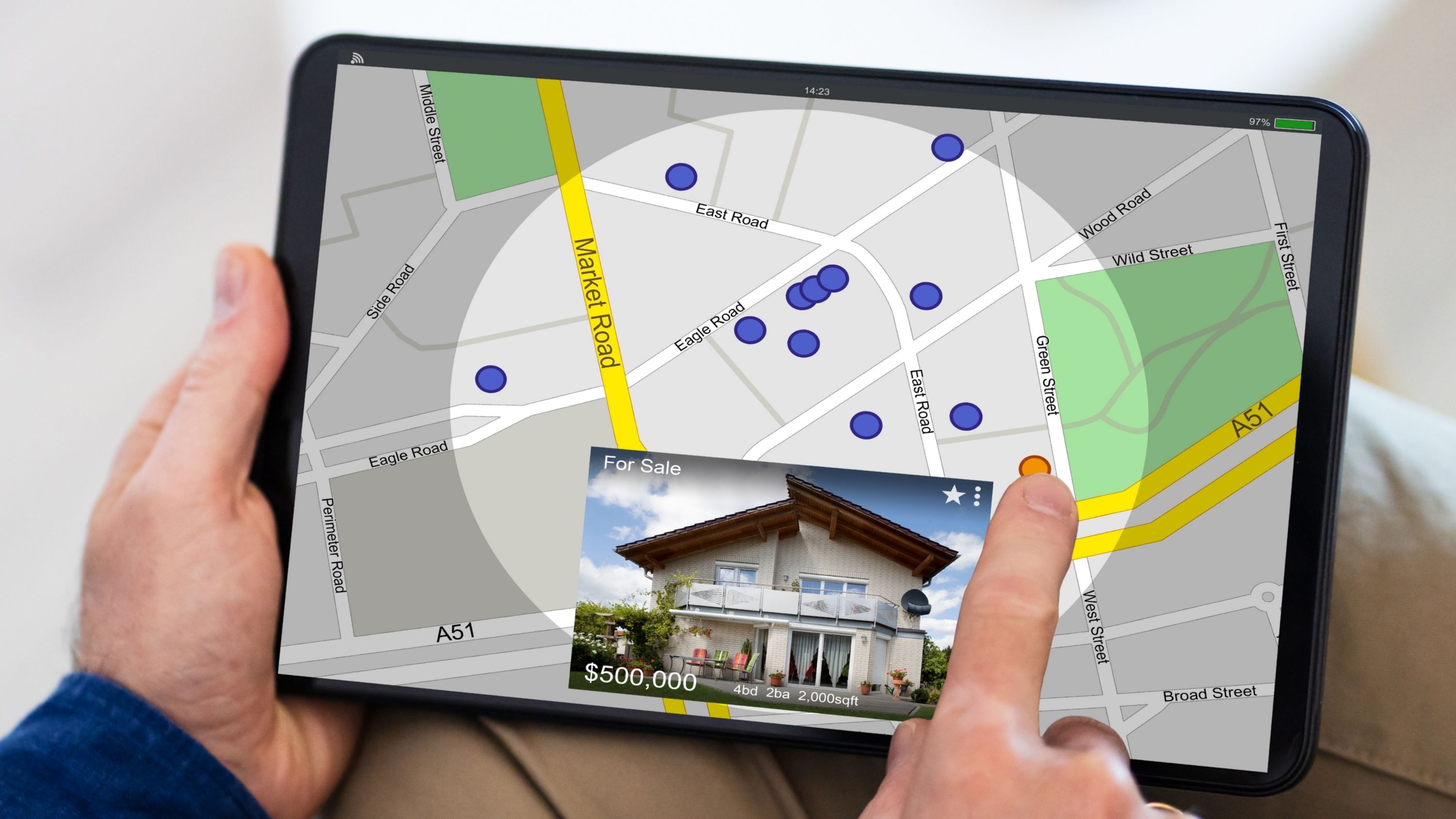 Elegant modern property exterior at dusk